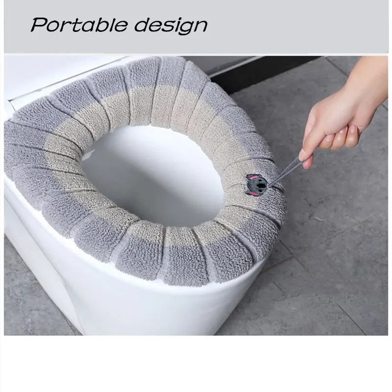 2020 Universal Soft Warm Washable Toilet Seat Cover Mat Set for Home Decor Closestool Mat Seat Case Toilet Lid Cover Accessories