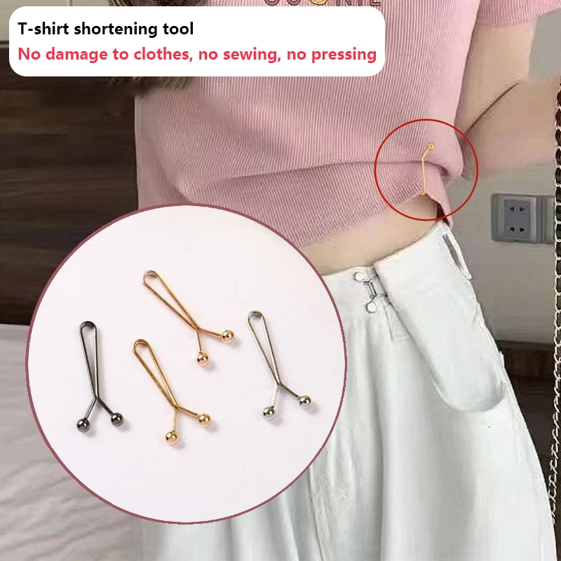 4PCS Jeans Skirts Detachable Buckle Adjustable Sleeve Clip For Pants Waist Tightening Sleeve Reduction Clip For Clothing Decor