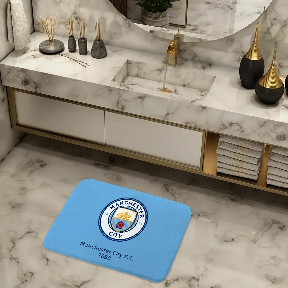 Bath Mat Rug Bathroom C-city Foot Mat Non-slip Mat Small Floor Mats Door Mat M-manchester Fc Entrance Carpet for Kitchen Carpets