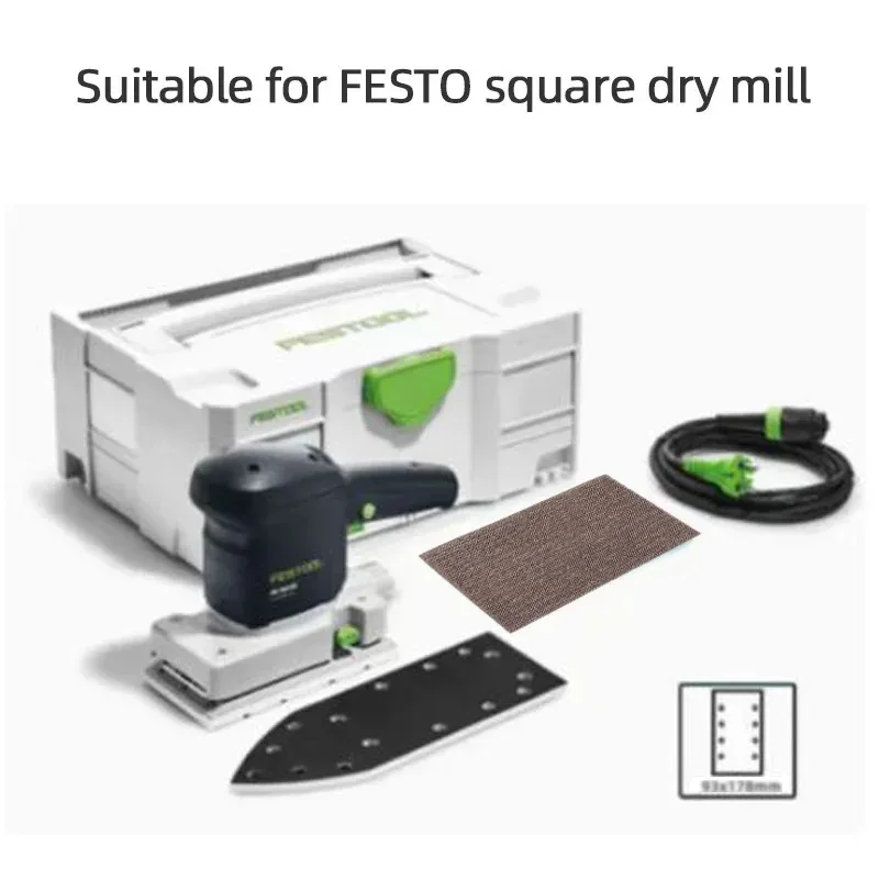 ورق كاشط جاف مستطيل، ورق صنفرة شبكي لـ FESTOOL، Mirka، وما إلى ذلك، ورق صنفرة، 80-400 حبيبة، قماش داعم، 90 × 180 مم #5