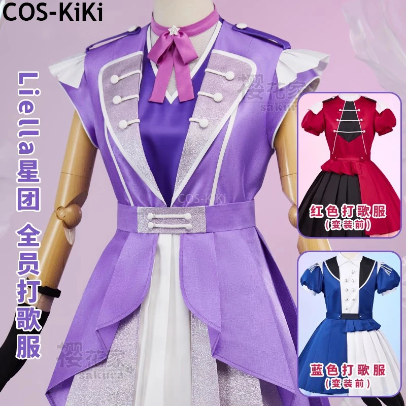 COS-KiKi Аниме Lovelive! СуперЗвезда!! Лиэлла! Ослепительный игровой костюм для всех членов, великолепное милое платье, униформа, карнавальный костюм