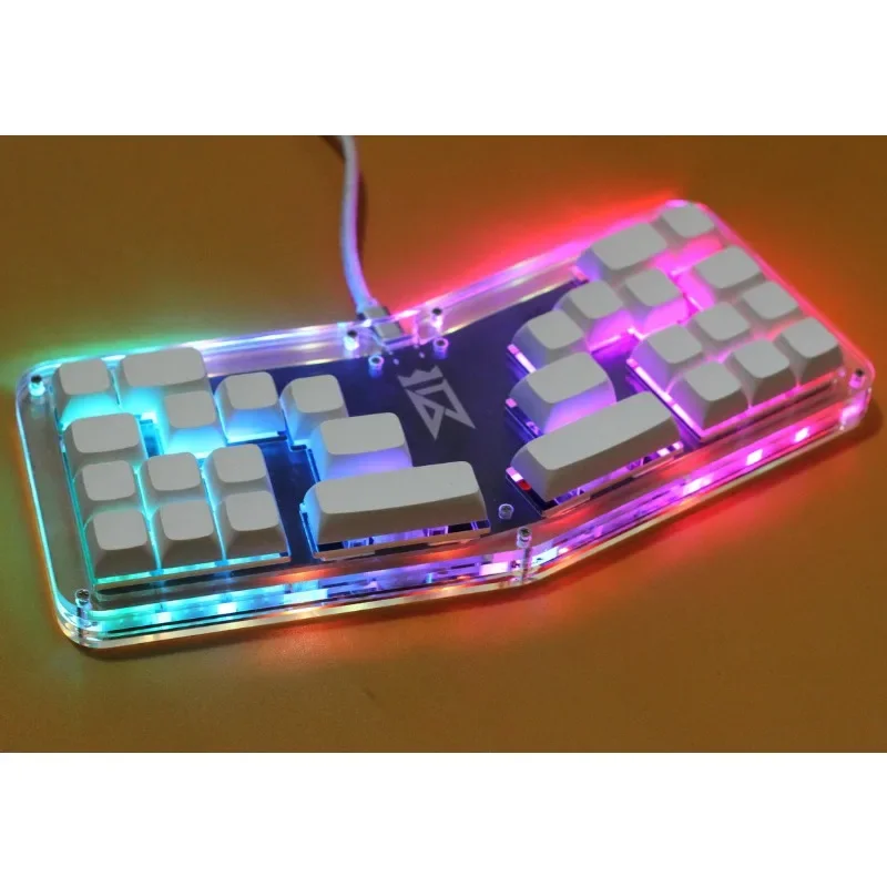 Imagem -03 - Programável Rgb Backlit Teclado Mecânico Gaming Gd1b-djmax 28 Chaves Via Hot-swappable Ergonomia Personalizado