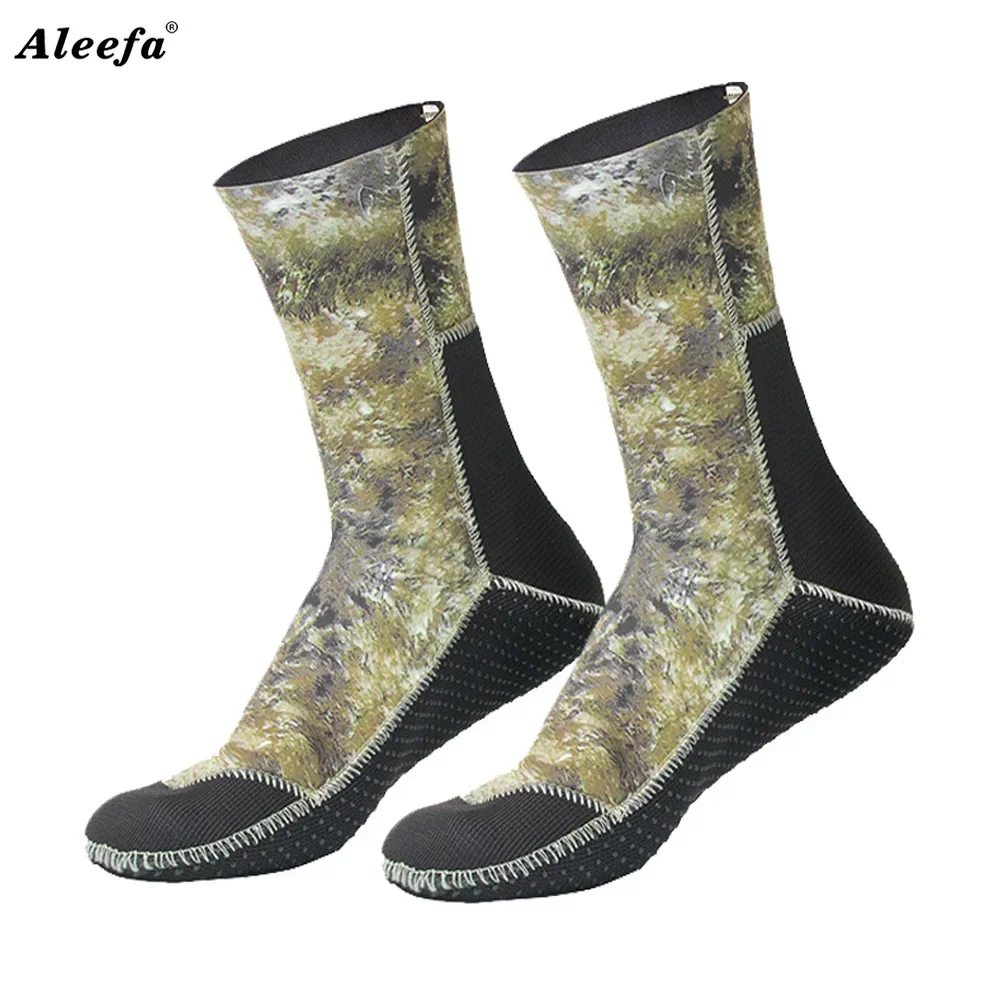 Diving Socks 3mm Neoprene Diving Socks Camouflage Beach Swimming Keep Warm for Scuba Diving