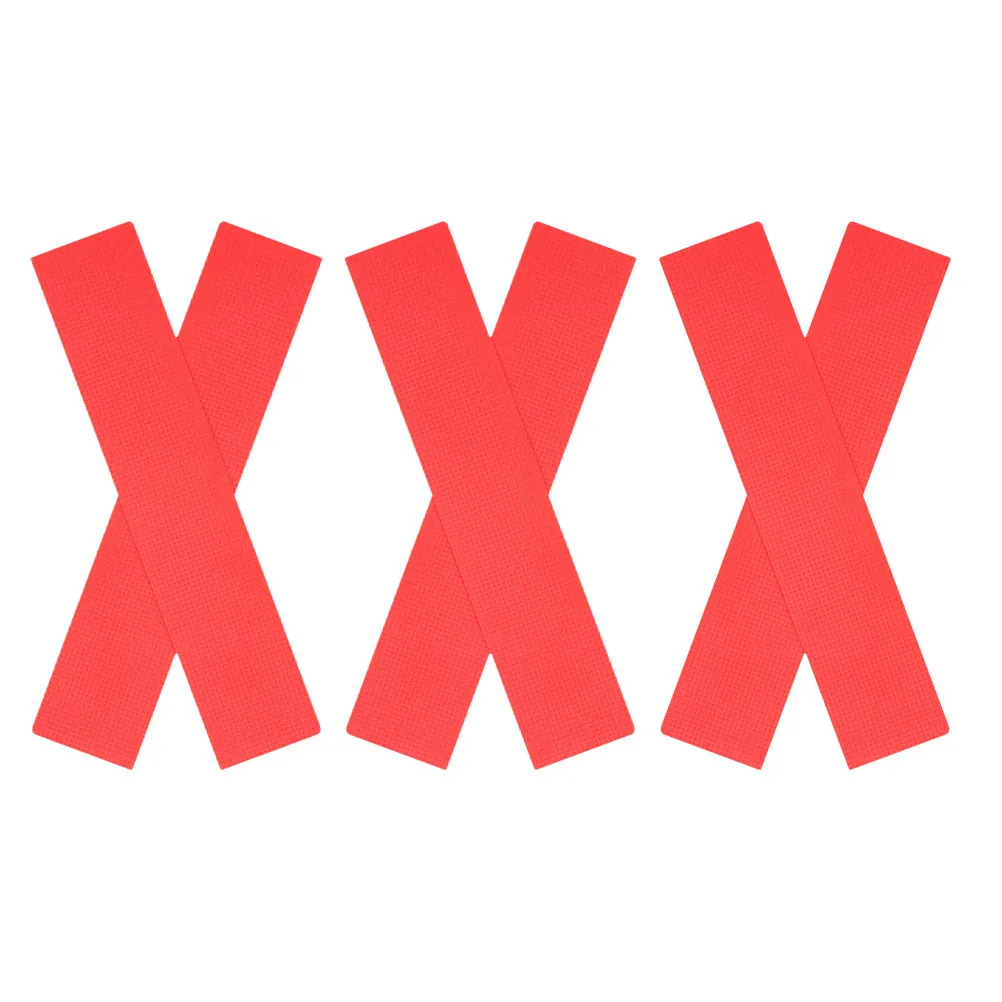 

6Pcs Court Line Marker Kit Red Waterproof PVC Flat Spot Markers Boundary Lines Tennis Basketball Volleyball Outdoor Training