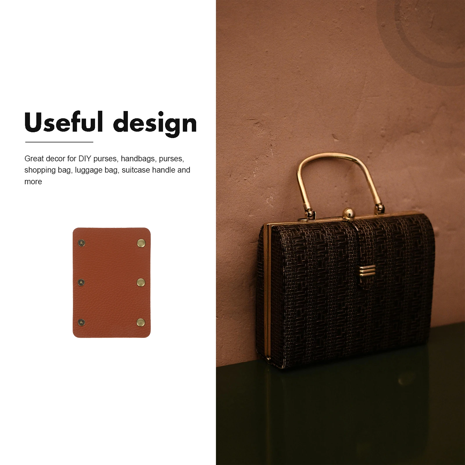 

2pcs Luggage Handle Wraps Travel Bag Cover Suitcase Grip Brown Protective Sleeves Practical Durability