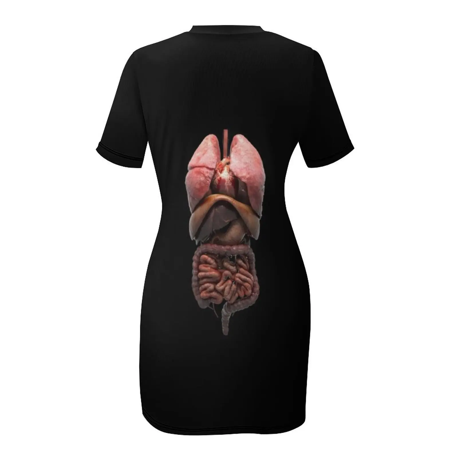 Camiseta del sistema digestivo Camiseta del sistema digestivo 3d Vestido de manga corta Vestidos de noche de lujo 2025 Ropa de mujer Vestido