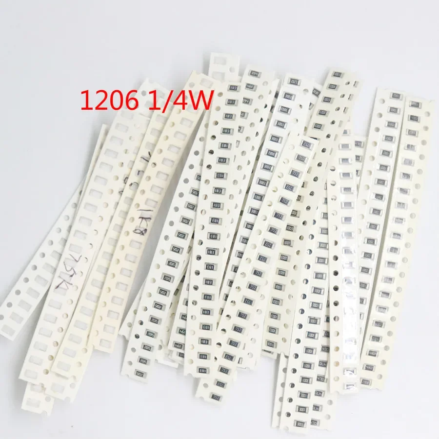 1206 0805 0603 SMD Resistor Kit Assorted Kit 1ohm-1M ohm 1% 33valuesX 20pcs=660pcs 1/4W 1/8W 1/10W Resistor Kit