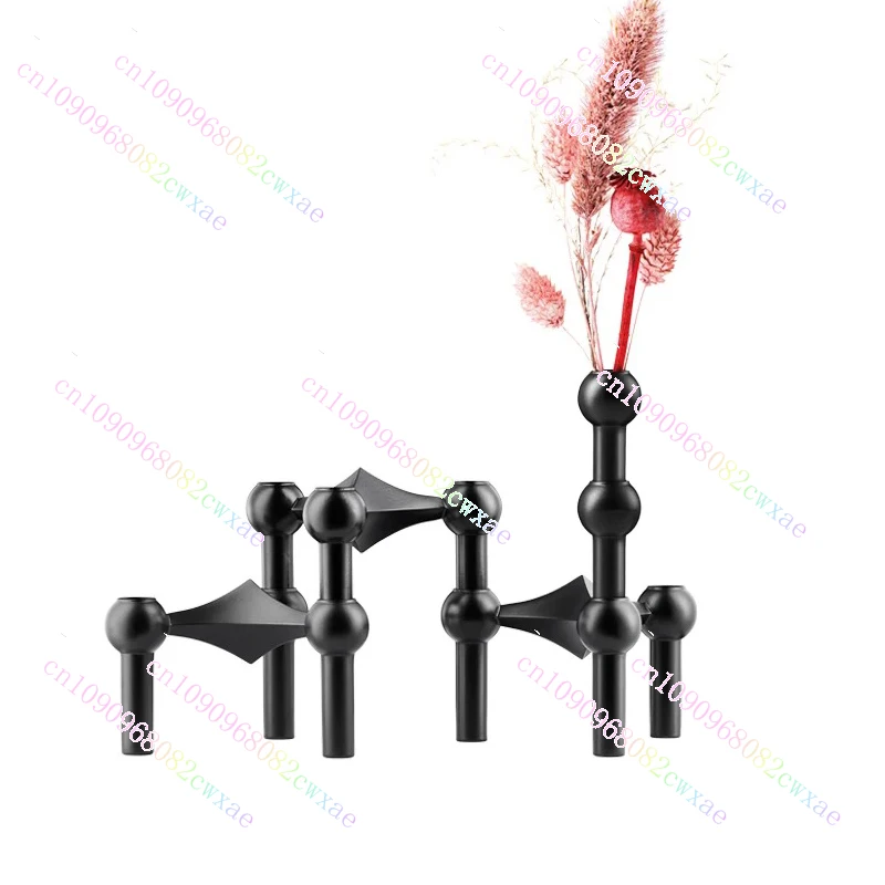

Nordic Art Metal Candle Holder Silver Wedding Table Candle Holders Living Room Decorations Aesthetic Elegant Home Furniture