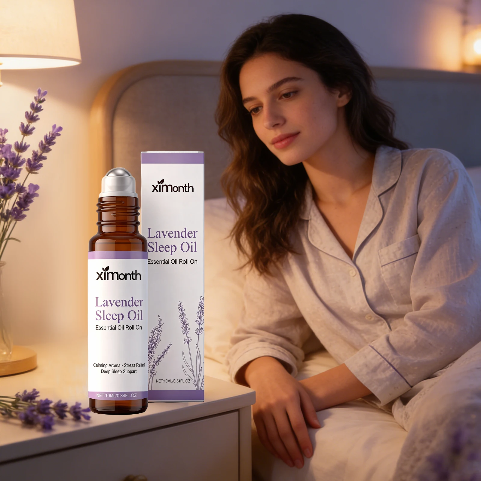Lavender Sleep Essential Oil Insomnia Treatment Relieve Fatigue Stress Anxiety Improve Sleep Quality Relaxing Body Sleep Aid Oil