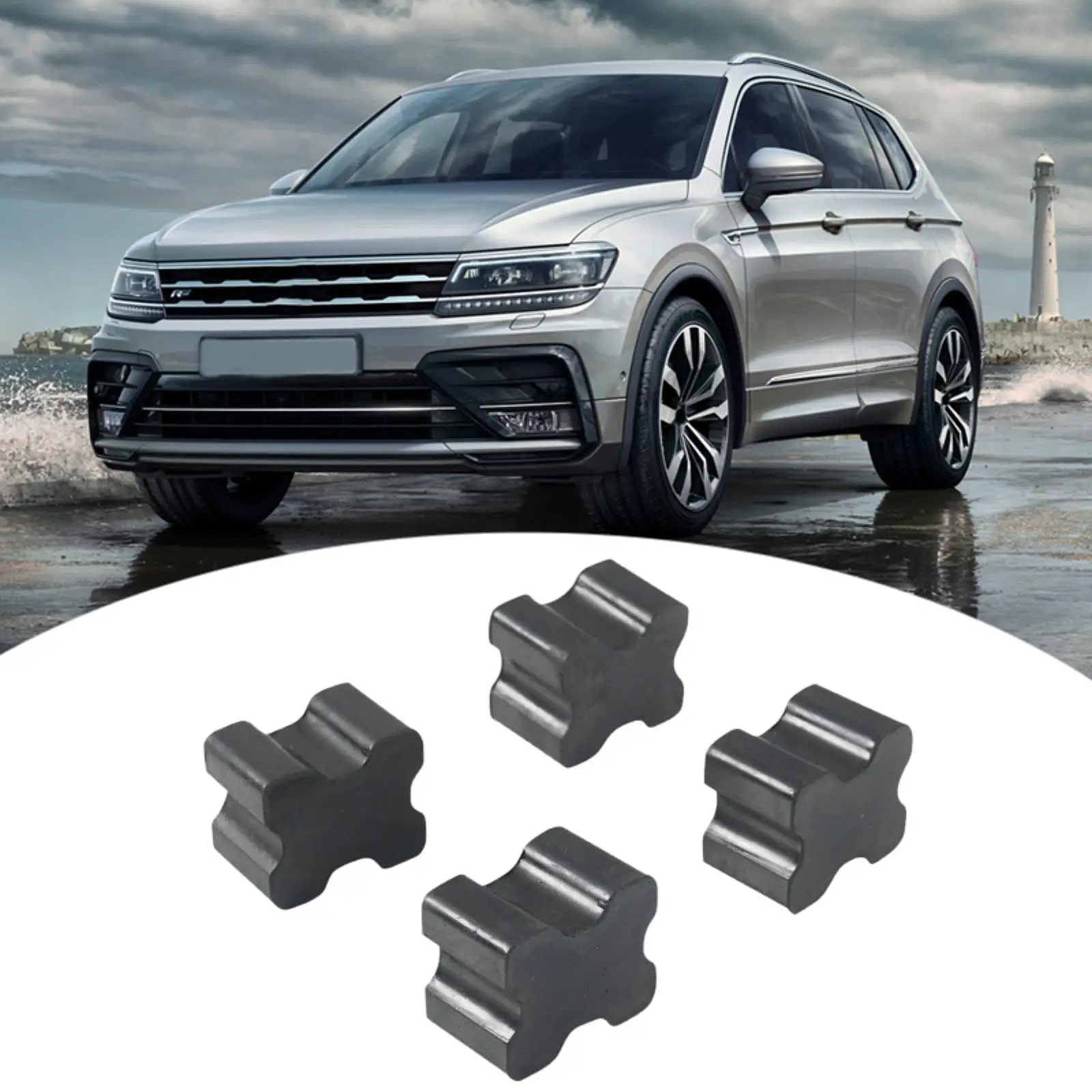 4 Pieces Car Coil Spring Spacers Coil Spring Booster Kit Black Heavy Duty Spiral Spring Cushion Rubber Coil Spring Spacers