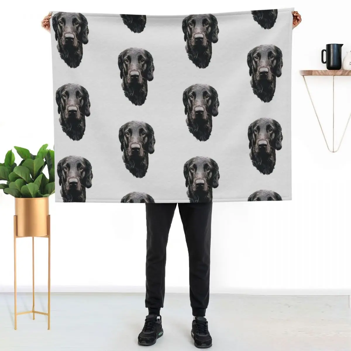 Flat Coated Retriever - Stunning Dog! Throw Blanket Bed covers Extra Large Throw Travel Bed Luxury St Soft Plaid Blankets