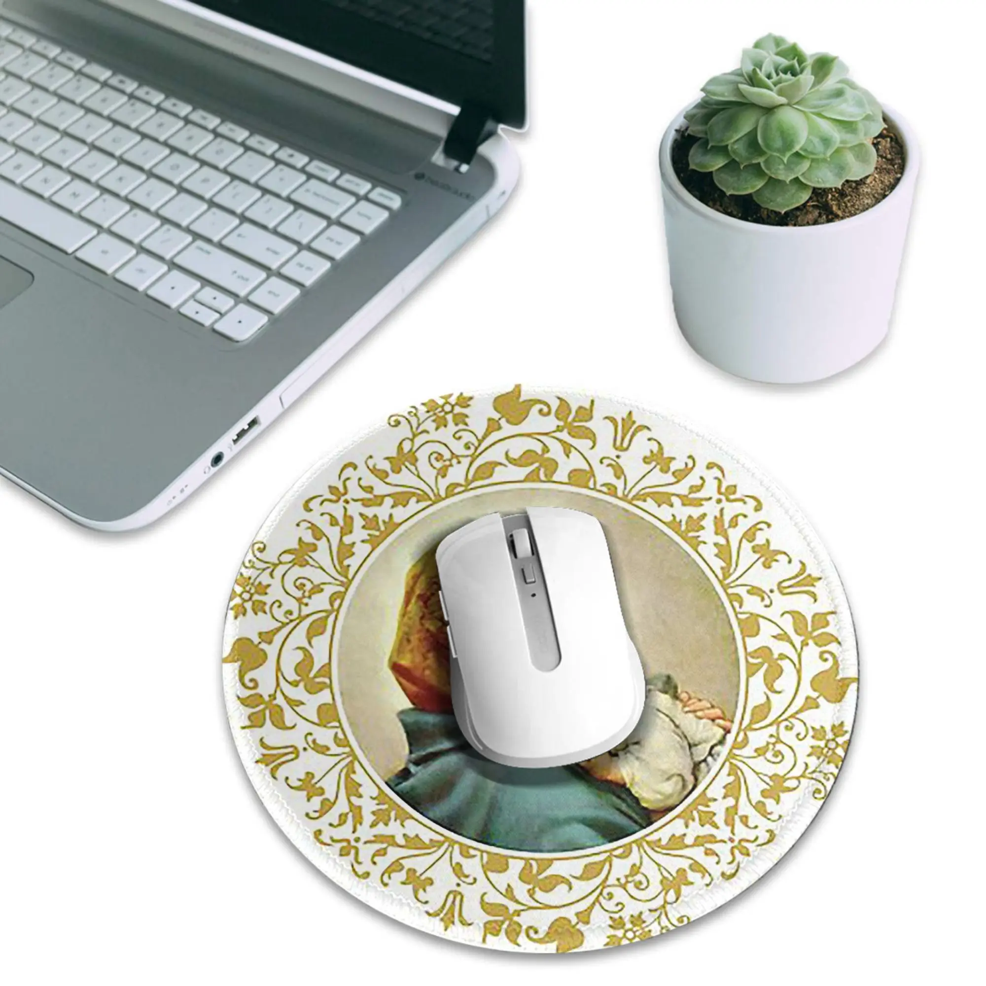 Virgin Mary with Jesus Child Mouse Pad Computer Keyboard Mouse Mat Gamer PC Laptop Desk Mat Office Accessories Table Mats