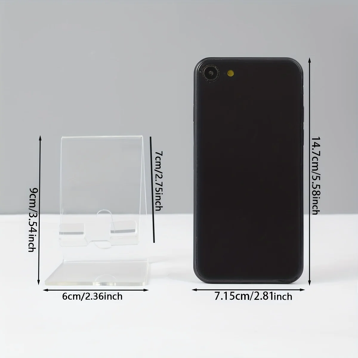 1 Pc Transparent Cell Phone Holder Acrylic Display Stand Clear Rack For Huawei Xiaomi Iphone