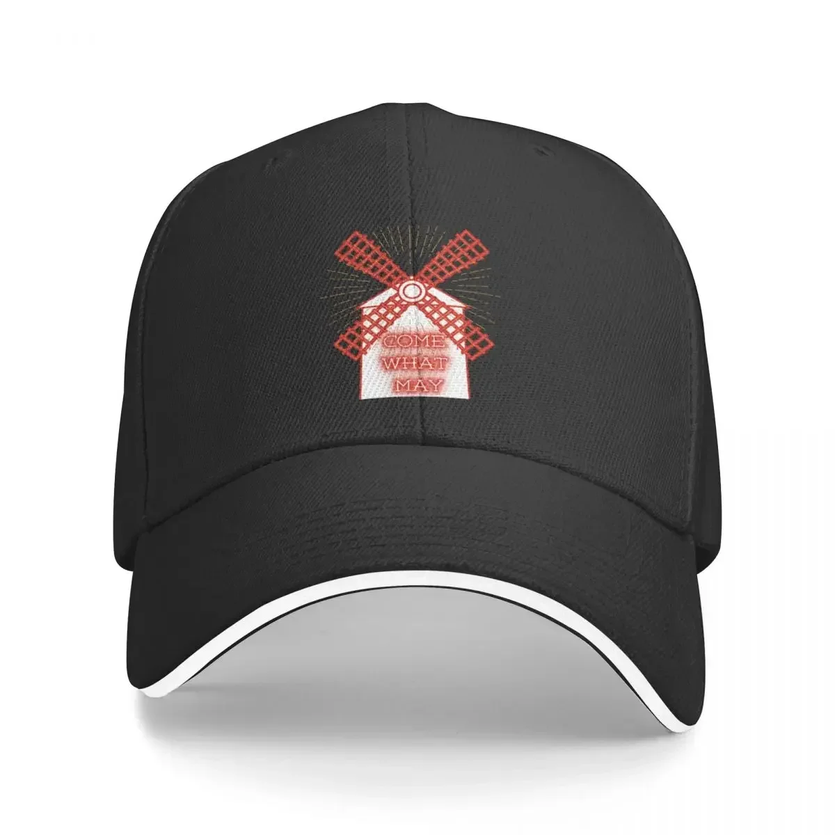 Come What May Moulin Rouge Windmill Neon Sign Baseball Cap Hood Hat Man For The Sun western Hat For Women Men's