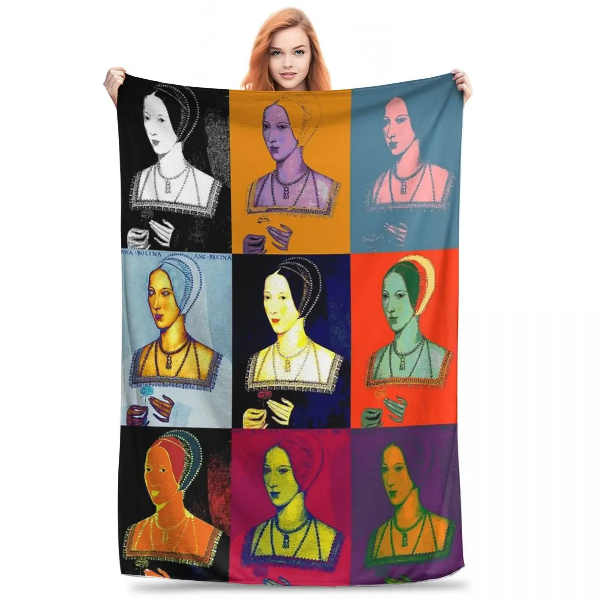 Anne Boleyn Pop Collection Blanket Flannel Warm Throw Blankets Sofa Throw Blanket For Couch Bedding Travel Throws Bedspread