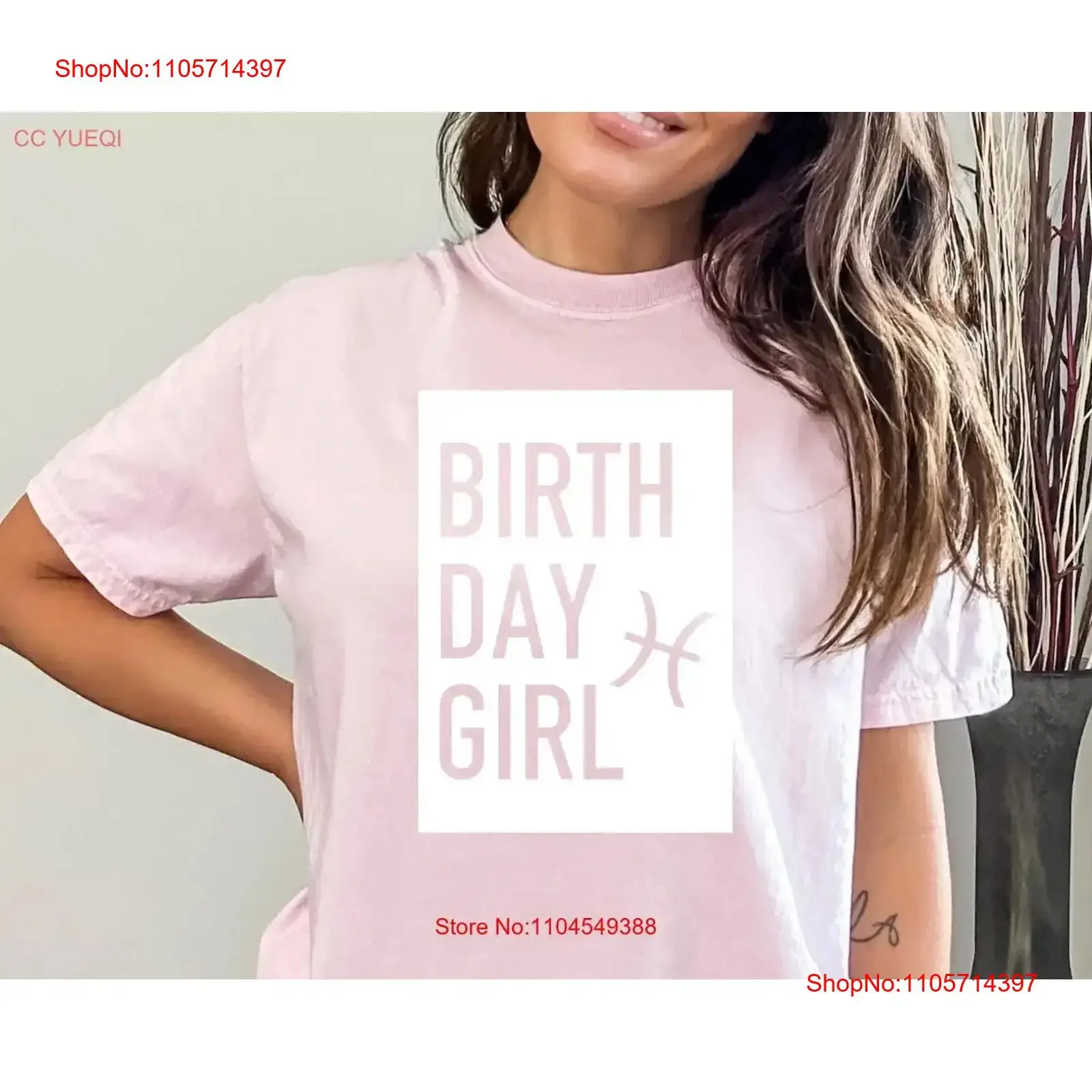 Pisces Birthday Girl T Shirt Zodiac Sign Astrology for Her vintage Washed Versatile Breathable Unisex Stylish streetwear