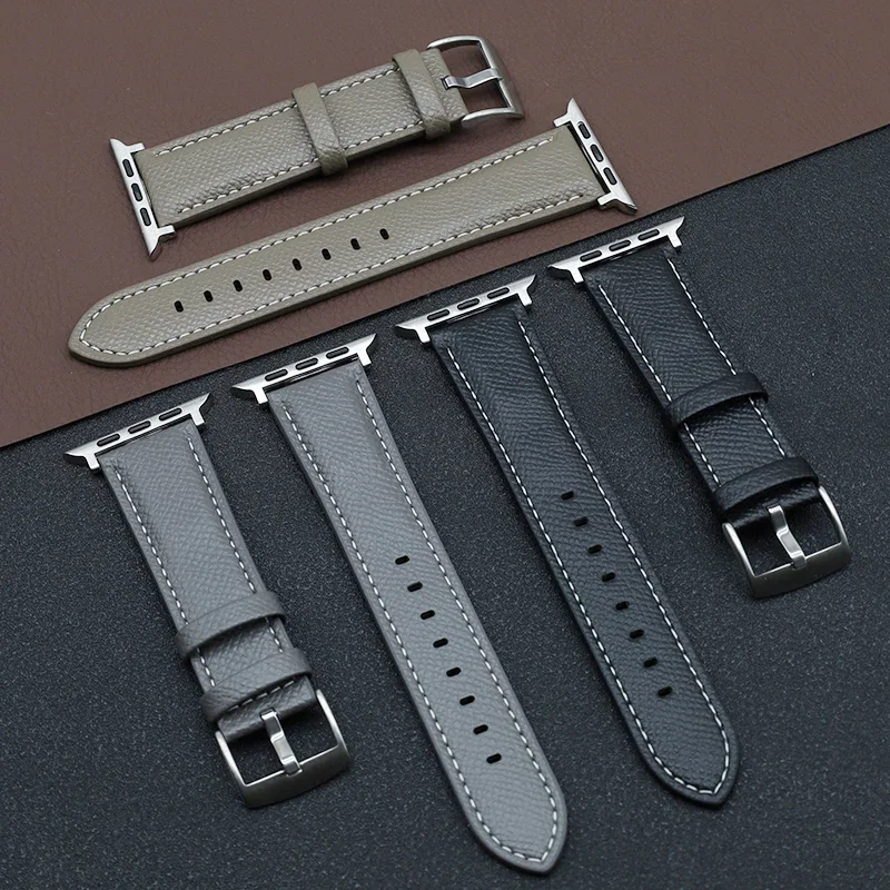 PU Leather Strap for Apple watch band 46mm 42mm 45mm 44mm 41mm 40mm Ultra 2 49mm Correa Bracelet iWatch series 10 9 8 7 6 SE 5 4