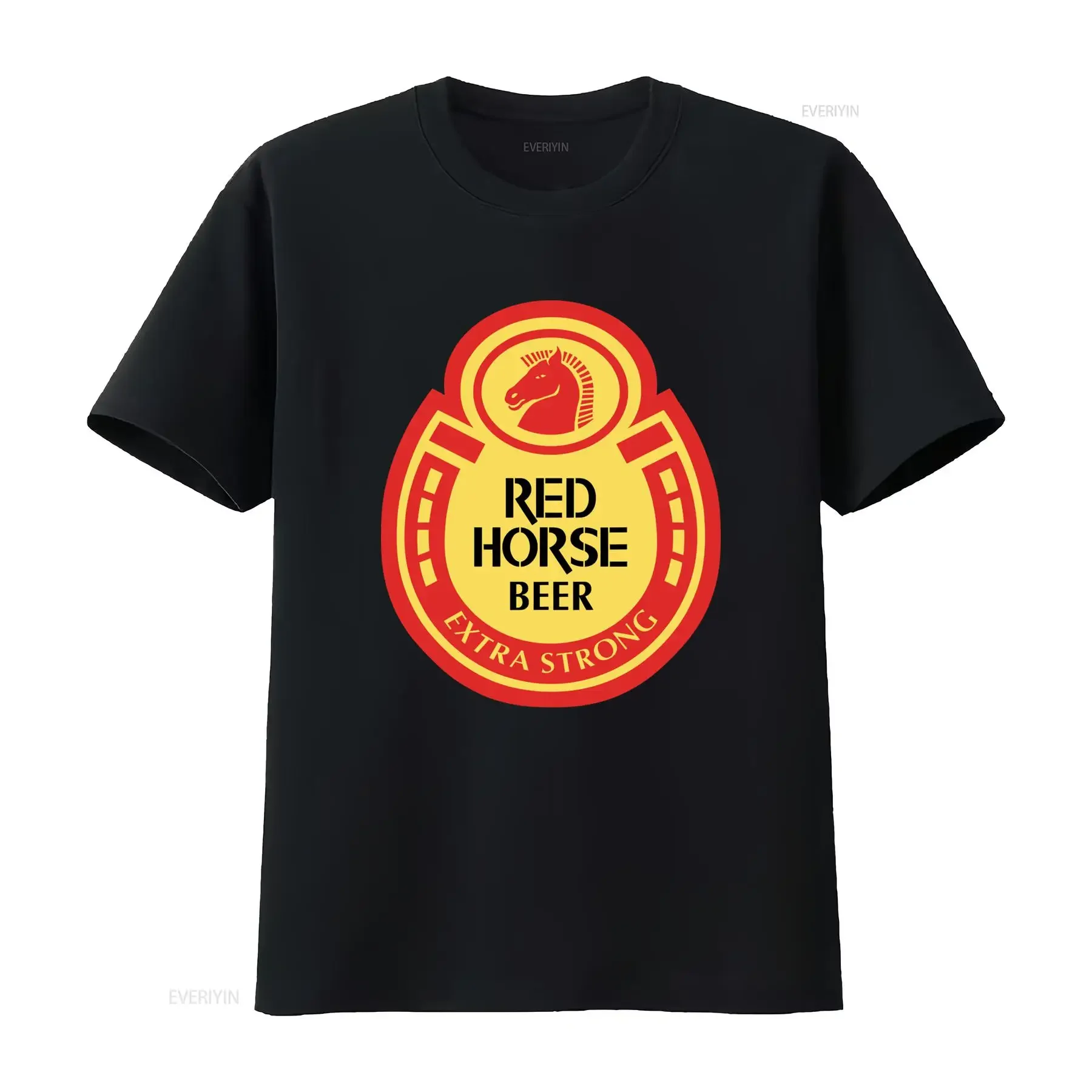 Red Horse Beer Extra Strong Funny Baseball T Shirt for Men and Women vintage Washed Soft homme Top For Everyday Wear