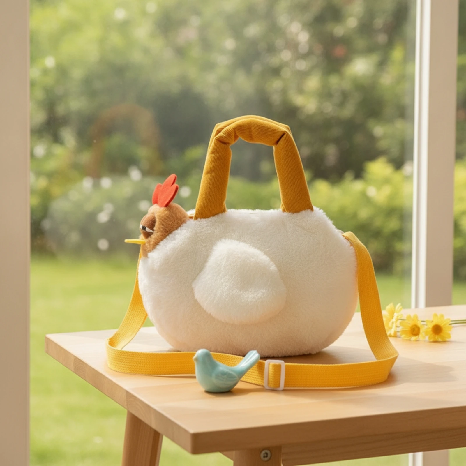 

Chicken Handbag Soft Chicken Bag Soft Bag Quirky Soft Handbag Compact for Women, Everyday Outings, Costume Parties
