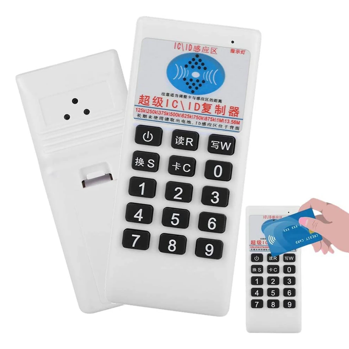 

Handheld RFID Copier Reader Writer Duplicator 125Khz 13.56Mhz Frequency ID IC Card Programmer-Y41A
