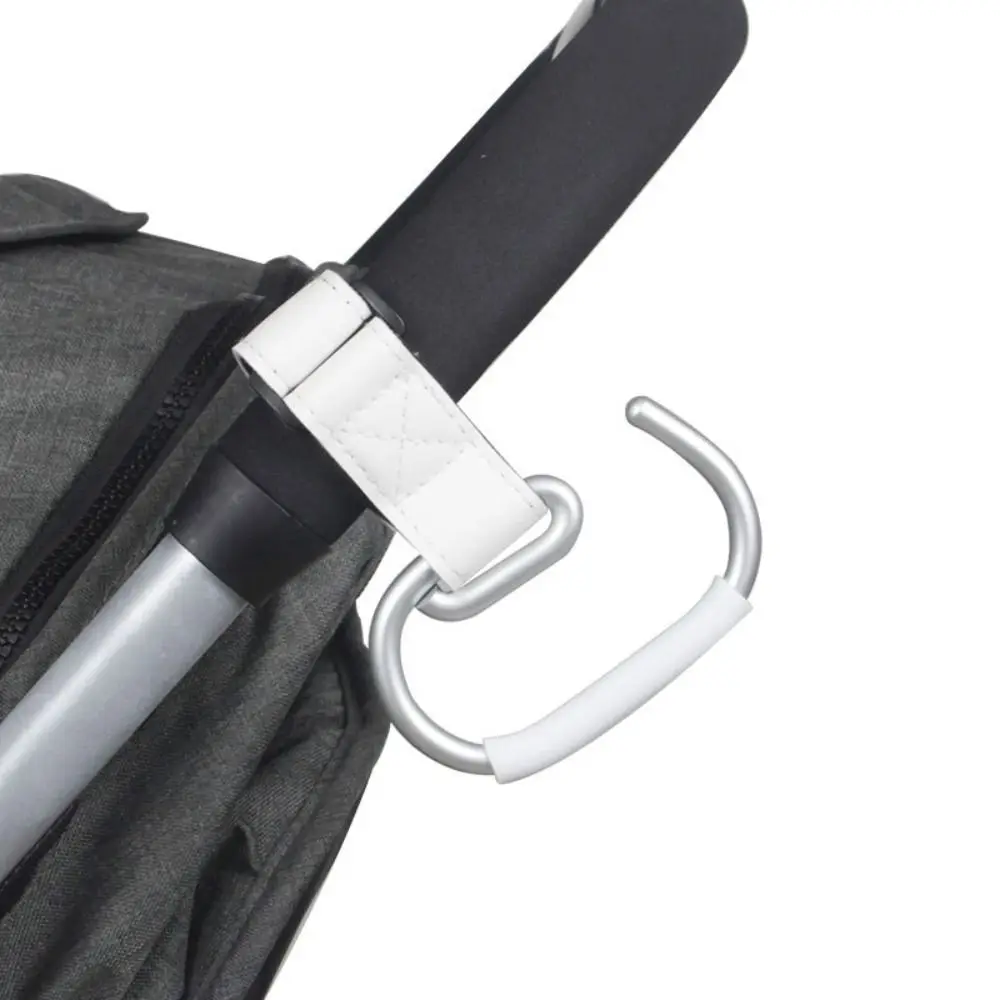 Ganchos para cochecito de bebé de PU, accesorios para cochecito de Color sólido, gancho colgante, organizador de carrito, accesorios para cochecito de dibujos animados