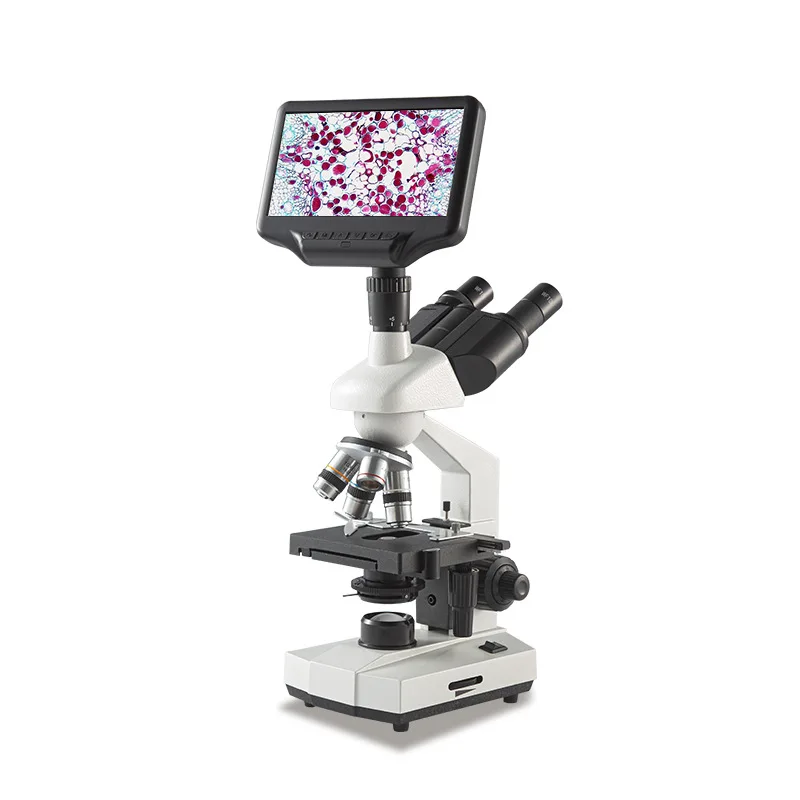 Three Eye Biological Microscope, Professional Level Optical and Electronic Laboratory, Specialized for Aquaculture