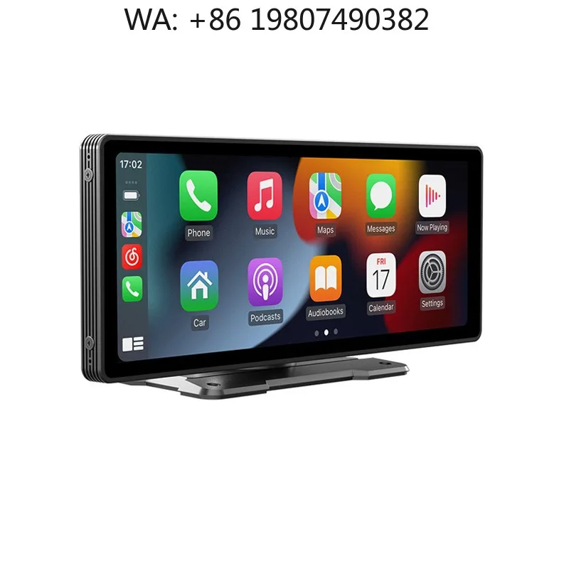 10.3 Inch Waterproof Touch Control Panel Wireless Carplay Vehicle Interior Refit Bracket With Cigarette Lighter Holder