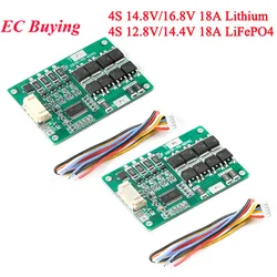 4S 18A 14.4V 16.8V 12.8V 14.4V 18650 32650 BMS Li-ion Lithium LiFePO4 Battery Charger Protection Balancer Board 3.7V 3.2V