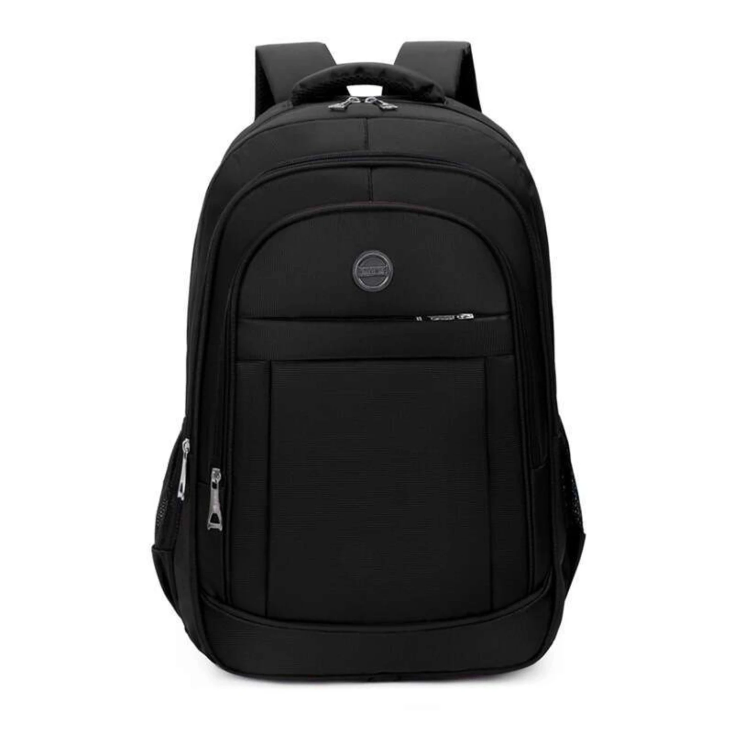 High Capacity Unisex PVC Leather Backpack - Laptop Compartment, Zipper Closure - Ideal for Students