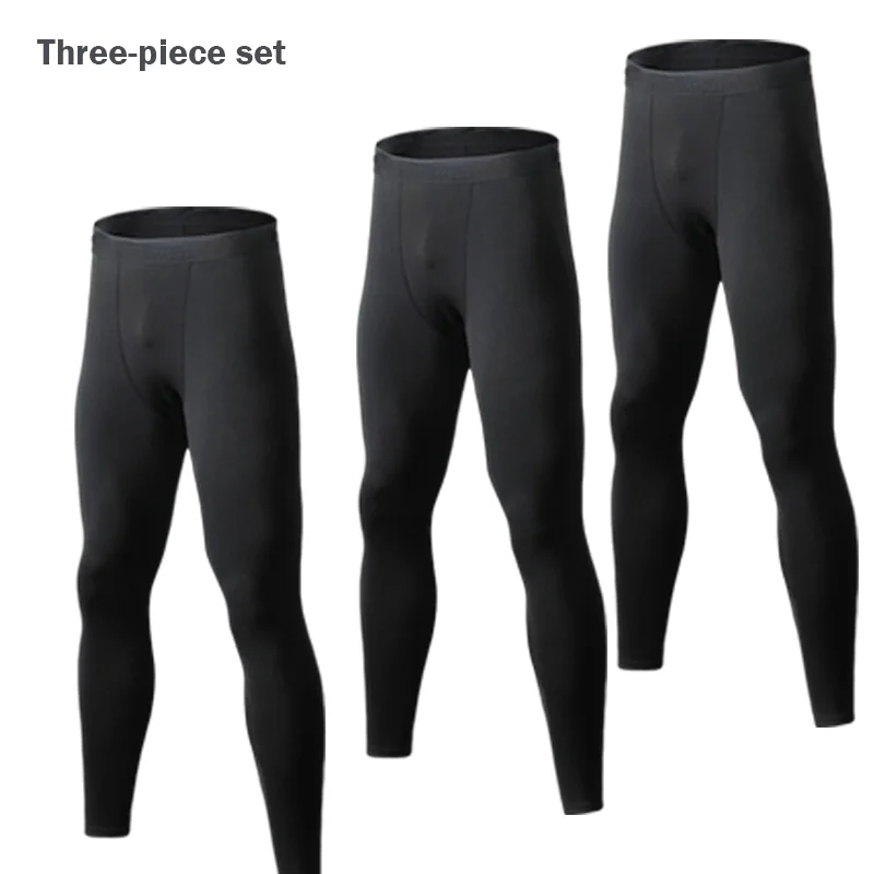 

Мужской комплект спортивной одежды: быстросохнущее облегающее белье для тренировок, бега и активного отдыха с длинными рукавами