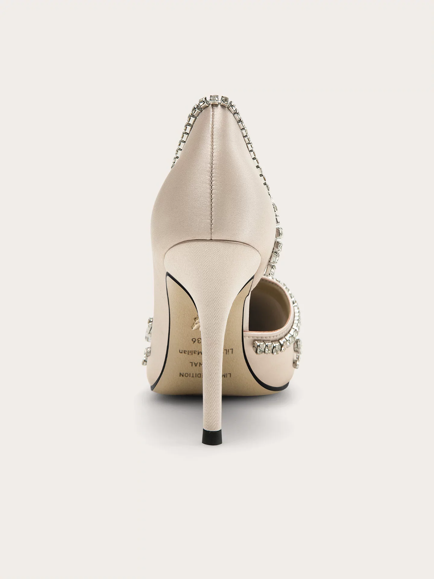 Spring/Summer New Pointed Side Hollow Silk Water Diamond Sandals Banquet Dress Large Size Small Size High Heels Women's Shoes