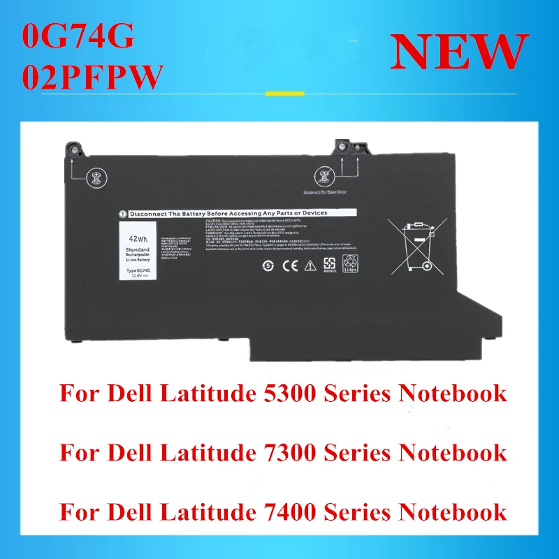 

NEW 0G74G high-quality battery OG74G 02PFPW For Dell Latitude 5300 7300 7400 Series Notebook