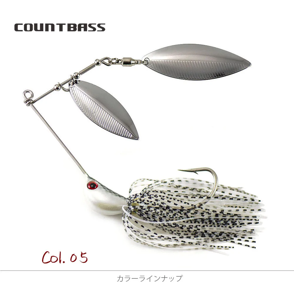 COUNTBASS 3/4oz Heavy Duty Spinnerbaits mit 6/0 Haken, Drahtköder mit Silikonröcken, Barsch-Angelköder – Detail 16