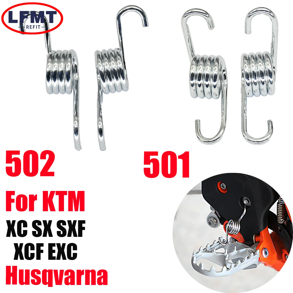 

Motocross Foot Peg Footpeg Spring For KTM SX 65-250 XC 150-300 EXC 125-530 HUSQVARNA TC 65-250 TE FE 150-501 FS450 Dirt bike