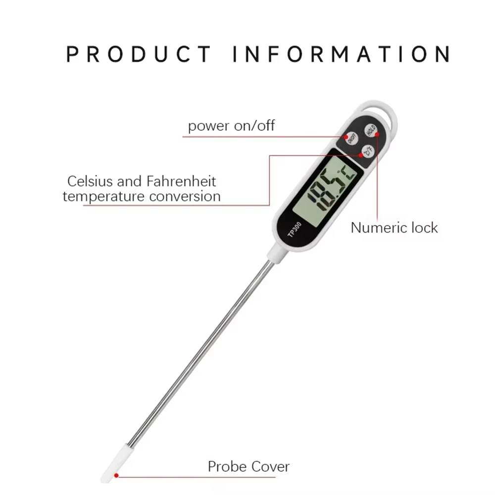 Food Thermometer TP300 Digital Kitchen Thermometer For Meat Cooking Food Probe BBQ Electronic Oven Kitchen Tools