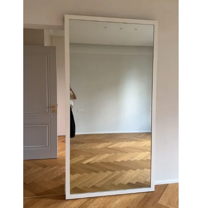 Ultra Narrow Frame Full Length Mirror Sliding Door for Kitchen Bathroom Study Cloakroom Trackless Ghost Door System