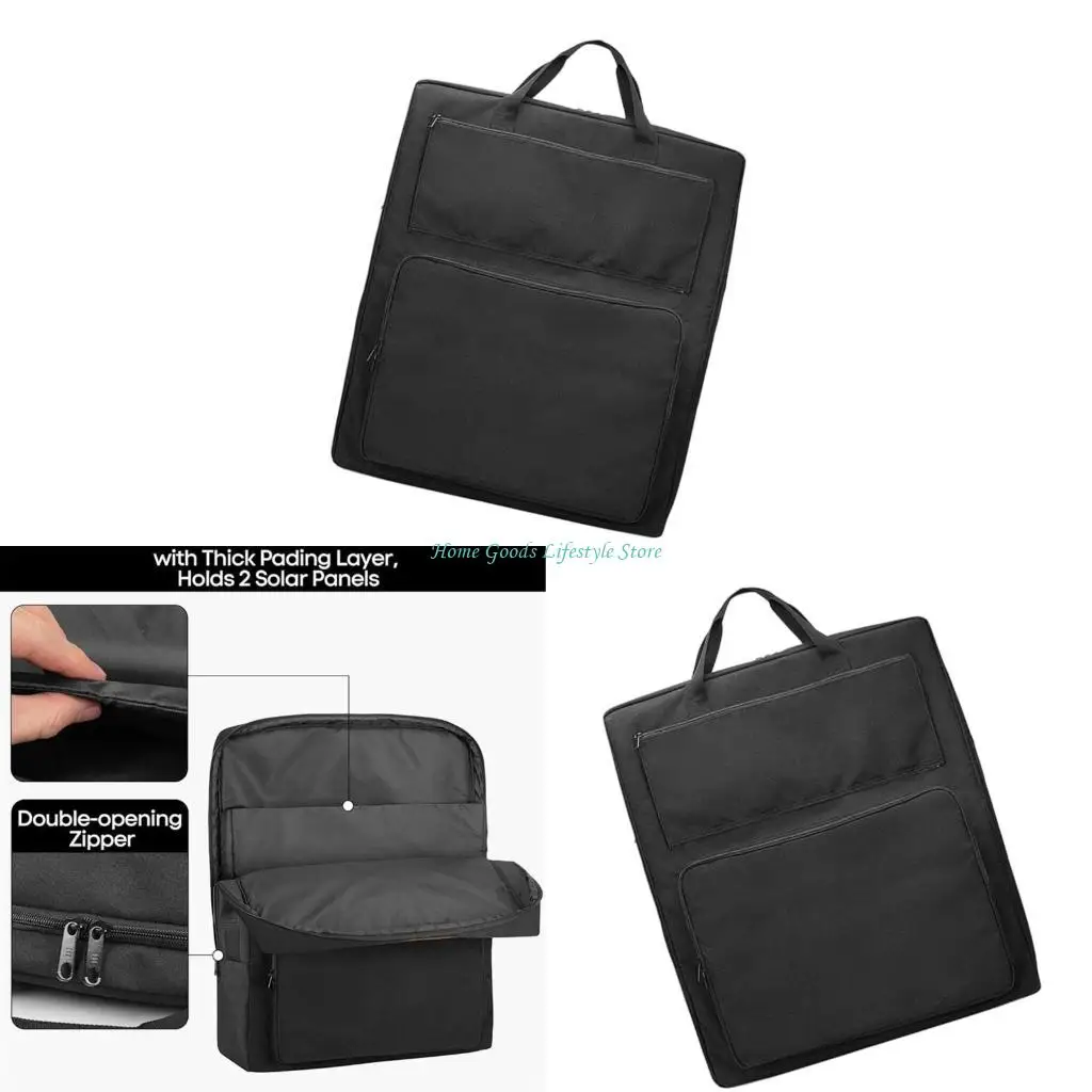 

E74E Oxford Fabric Solar Panel Bag Travel Carry Case For Safe Storage & Organization