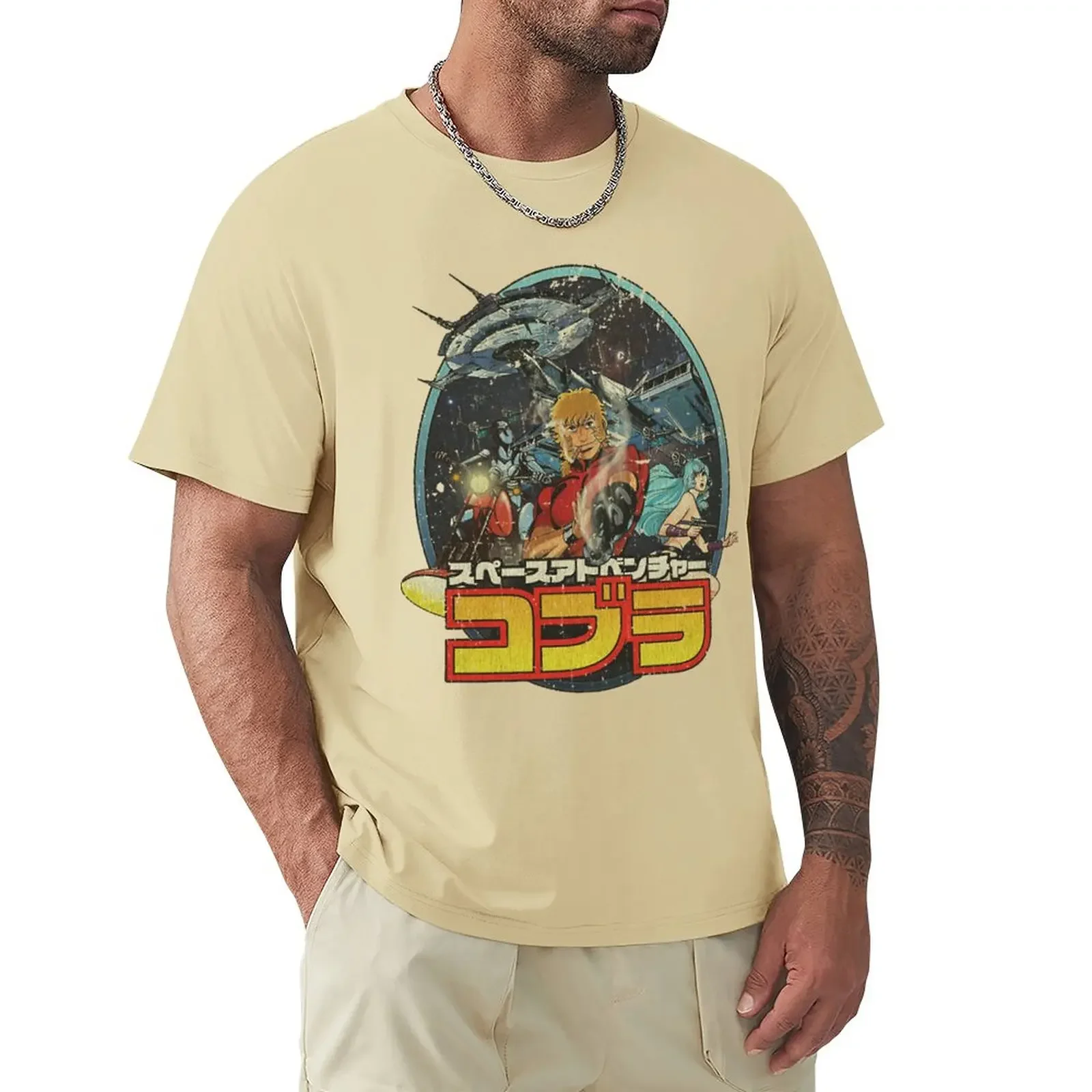 New Anime t-shirt t shirt man sweat shirts,men Space Adventure Cobra 1982 Cotton T-Shirt streetwear harajuku vintage tops
