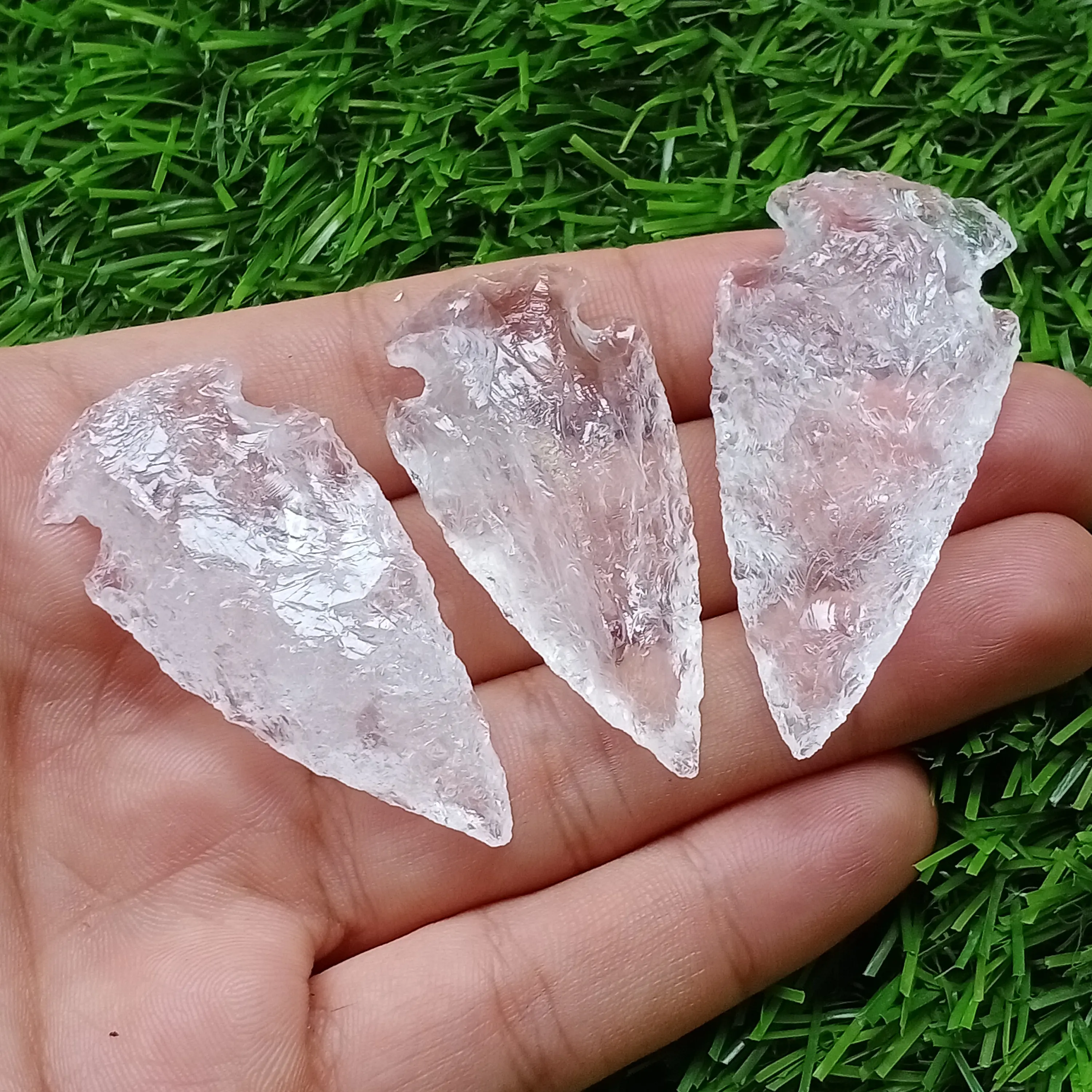 Quartz Arrowhead Crystal – Healing Stone Bead, Jewelry Making Gift for Crystal Collectors, Halloween and Thanksgiving gifts