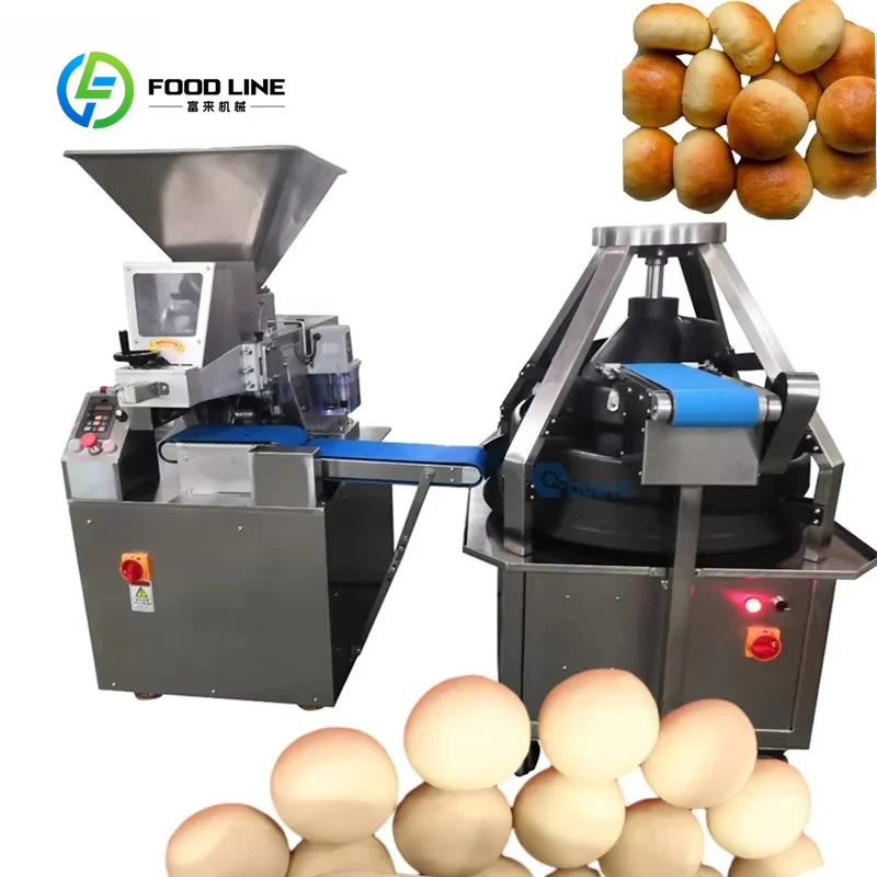 Large Output Industrial Dough Divider Rounder Line Automatic Continuous Dough Ball Forming Equipment for Bakery Industry