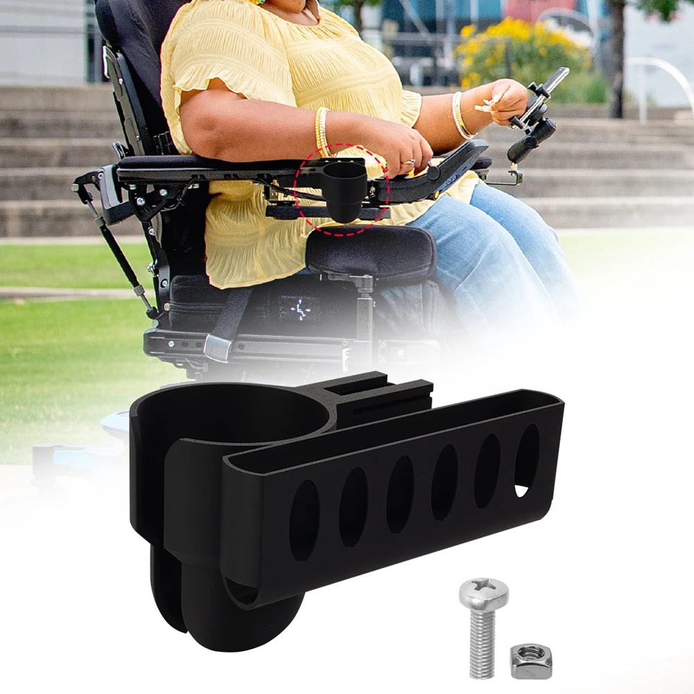 1/2PCS Mobile Phone Bracket Storage Cup  Holder For Permobil Electric Wheelchair Cup Holder AND Telephone Basket Set