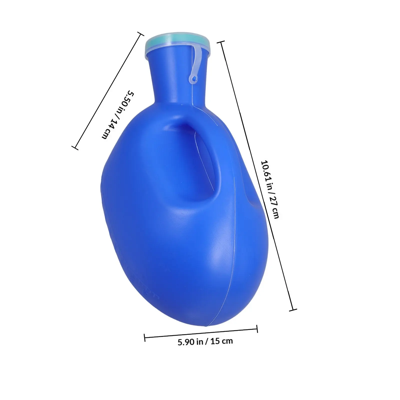 Male Urinal Portable Spill Proof Lid Ergonomic Shape for Bedridden Elderly Men Easy to Carry Clean Nighttime Use