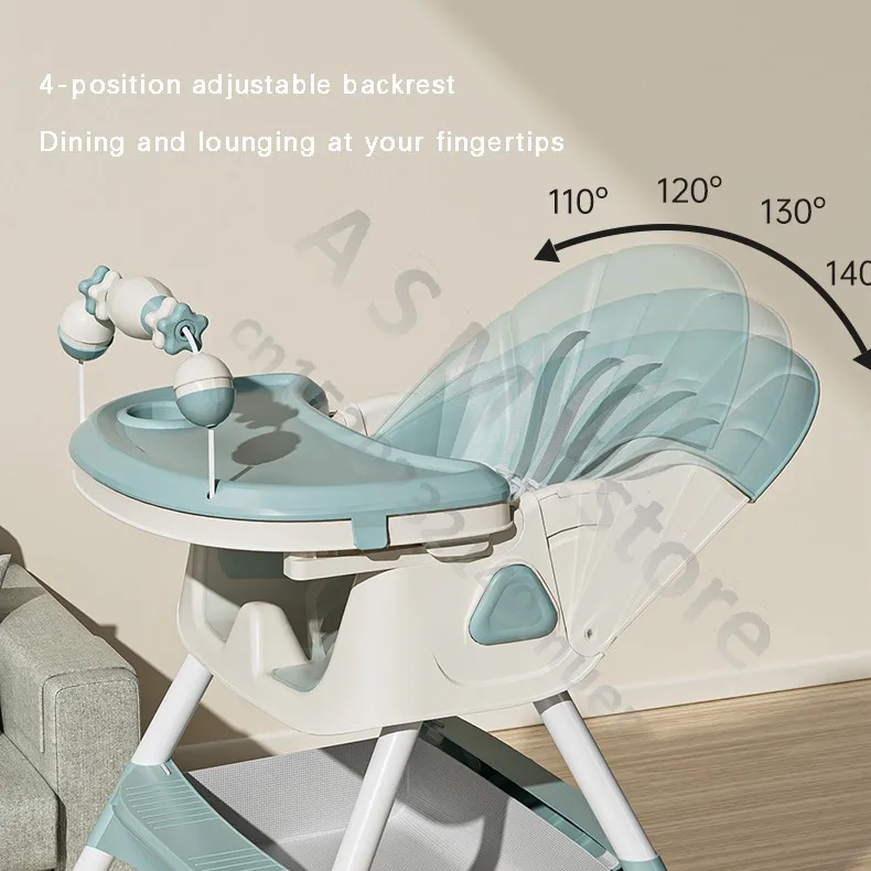 Children's seat reclining foldable baby dinner table and chairs multifunctional dining table and chairs children dining table