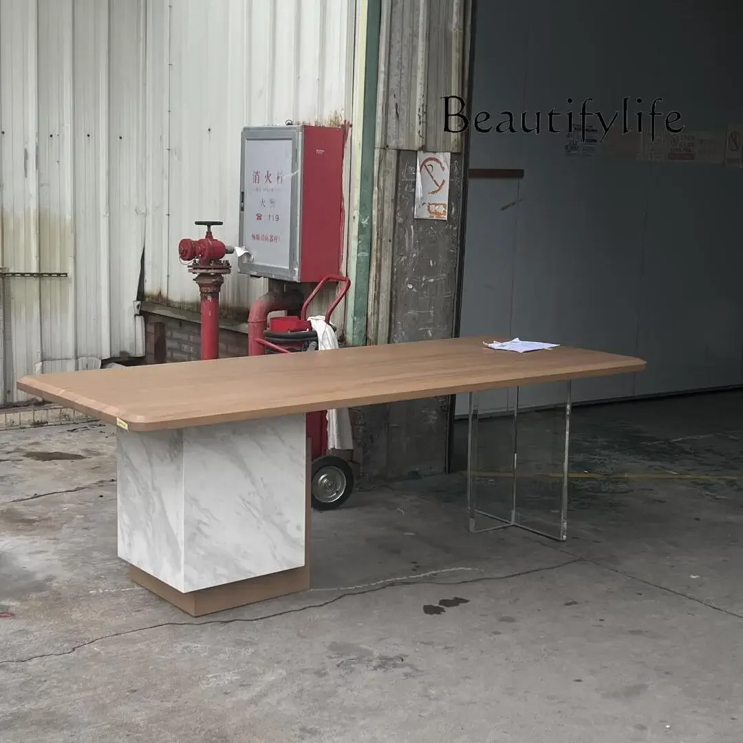 

Бревенчатый ветер, стол из цельного дерева, дизайнерский минималистичный домашний гостиной, офиса, верстак, прямоугольный