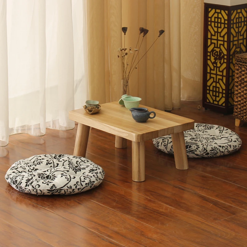 The product can be customized.Burning Tongmu Piao Window Table Solid wood coffee table Simple mini balcony tea table Kang