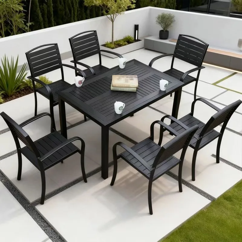 

DSA Outdoor Table and Chair Patio Table and Chair Set ************ Outdoor Open-air Balcony Garden Terrace Plastic Wood