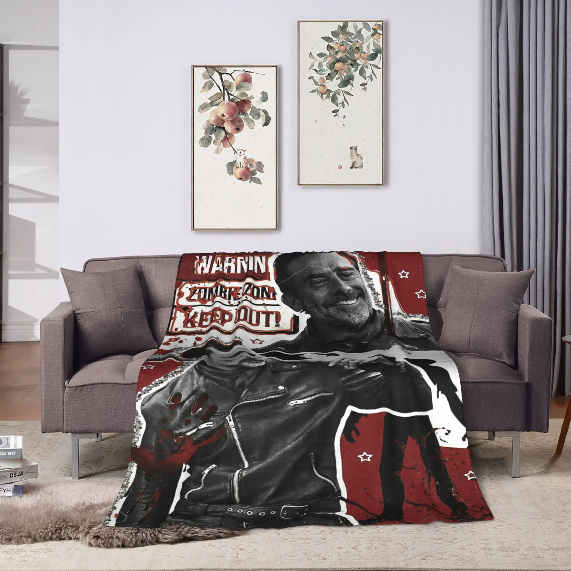 Warm Comfy Blanket Travel Negan Smith Bedding Throws Casual  Bedspread For Living Room