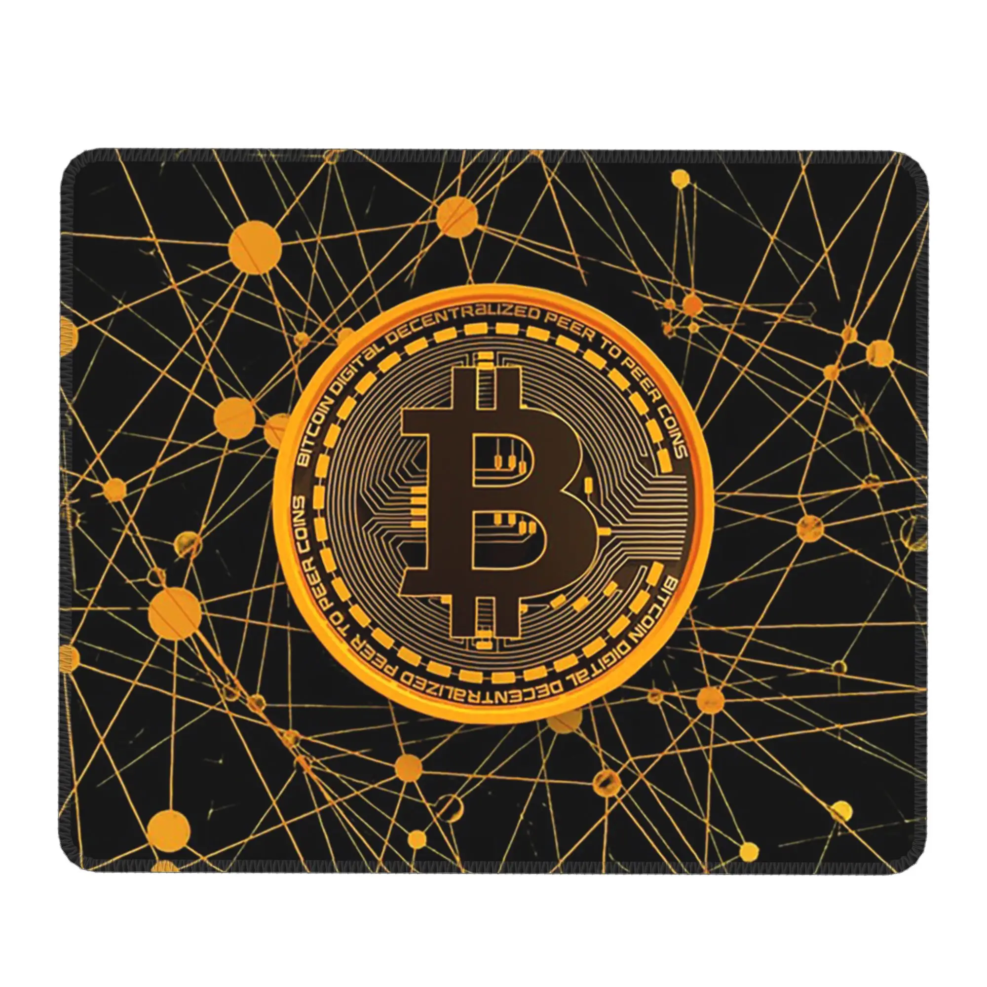 Bitcoin Cryptocurrency Art Mouse Pad Computer Keyboard Mouse Mat Gaming PC Laptop Desk Mat Office Accessories Table Mats