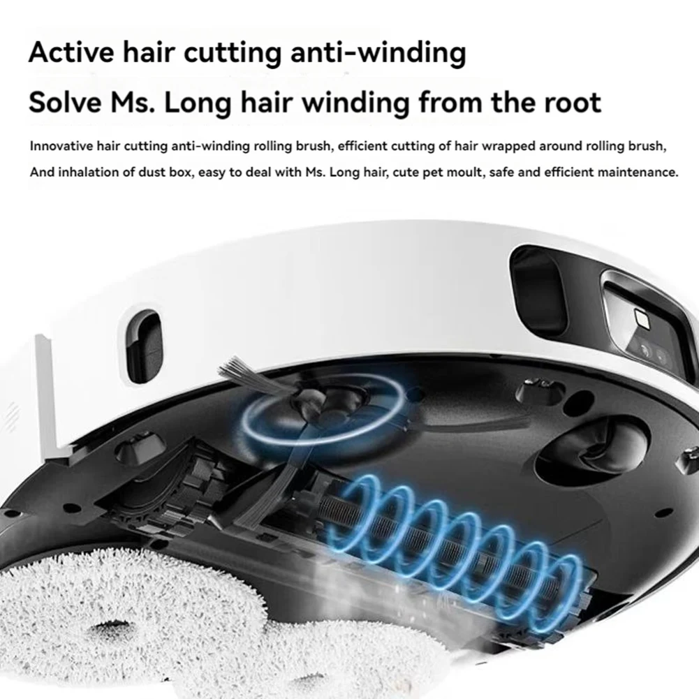 แปรงตัดผมแบบไม่พันกันสำหรับเครื่องดูดฝุ่น Dreame X40 Pro Ultra L10s Ultra L20 Ultra X30 พร้อมฝาครอบแปรงหลัก