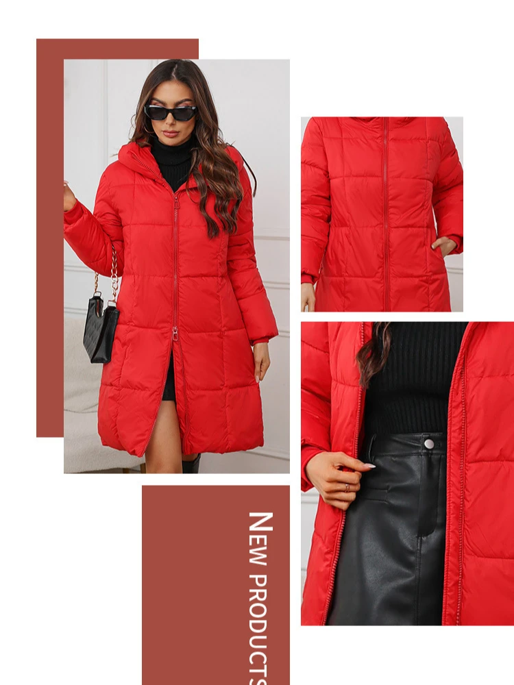 Women Long Coat 2024 New Autumn Winter Parkas Female Thick Down Cotton Coat Femme Casual Short Warm Thick Outerwear Ladies Top